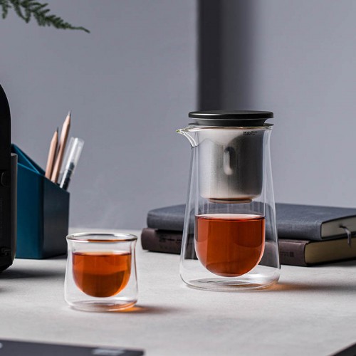 Чайник для заварювання TeaPot D-50 Press type 600ml Transparent