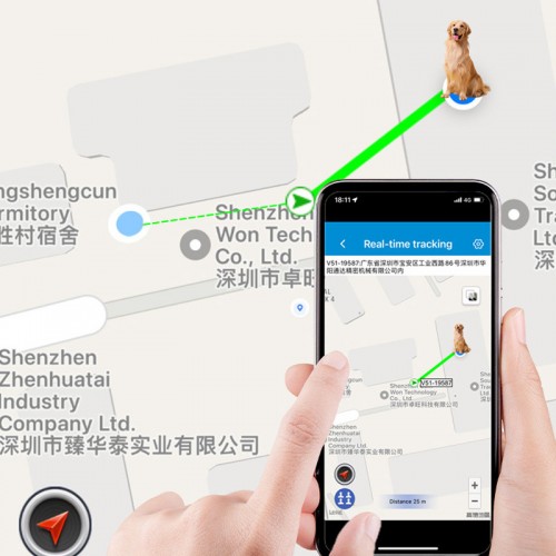 Трекер GPS для животных V53 Pet Tracker SIM (4GLTE) 900mAh White