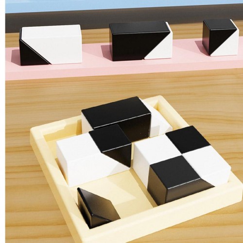 Настільна інтерактивна гра Ummi ME-149 Hidden Black and White Blocks Black / White