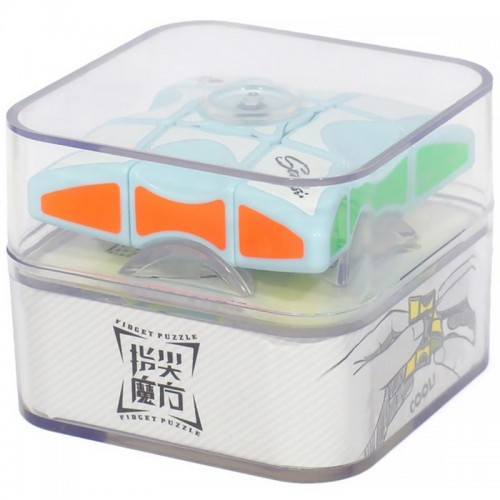 Детская интерактивная головоломка Rubik's Cube Fingertips Spinner Water Blue