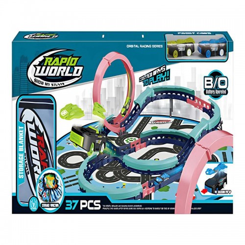 Інтерактивний трек з інерційною машинкою SHT 6688-512 (37pcs/2CAR) Blue