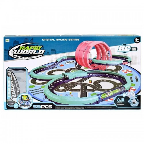 Интерактивный трек с инерционной машинкой SHT 6688-617 (59pcs/2CAR) Blue