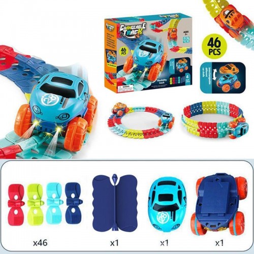 Інтерактивний трек з інерційною машинкою SHT 088 Changeable Trak (46pcs/1CAR) Colorful
