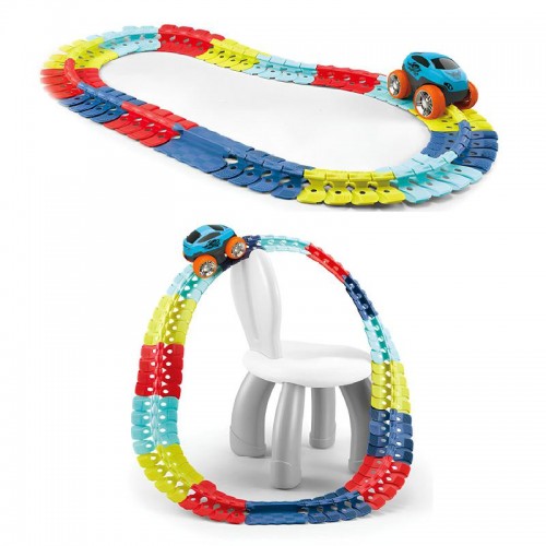 Інтерактивний трек з інерційною машинкою SHT 188 Changeable Trak (92pcs/1CAR) Colorful