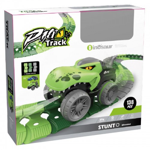 Интерактивный трек с инерционной машинкой SHT 5510-6 Dino Trak (138pcs/1CAR) Green
