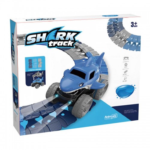 Інтерактивний трек з інерційною машинкою SHT 5510-1 Shark Trak (186pcs/1CAR) Blue
