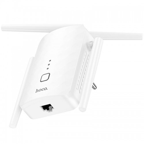 Бездротовий Wi-Fi репитер Hoco HI35 300Mbs 2.4GHz White