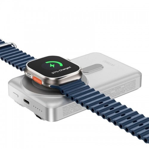 Power Bank WIWU Wi-P056 22.5W+PD20W з БЗП+iWatch with cable 10000 mAh Silver