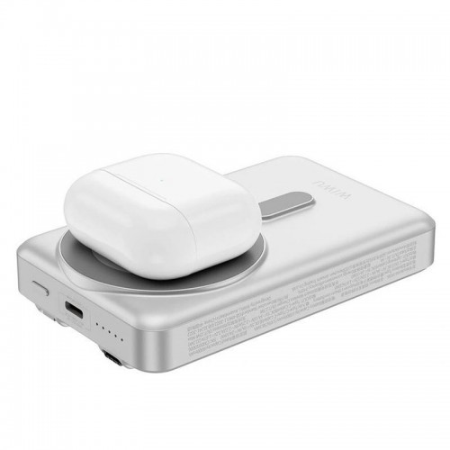 Power Bank WIWU Wi-P056 22.5W+PD20W з БЗП+iWatch with cable 10000 mAh Silver