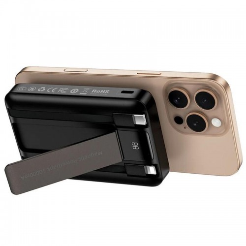 Power Bank WIWU Wi-P061 22.5W+PD20W з БЗП+iWatch with cable 10000 mAh Black