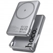Портативное ЗУ Power Bank Hoco Q36 Sunlight magnetic suction+holder PD20W с БЗУ 5000 mAh Metal grey