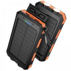 Портативний ЗП Power Bank Hoco J164 Platinum solar 10.5W with lighting 8000 mAh Black