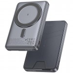 Повербанк MagSafe Hoco Q46 5000mAh 20W card holder Silver grey
