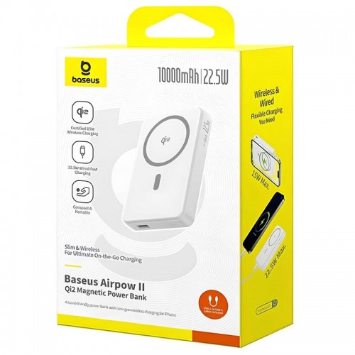 Power Bank Baseus EnerFill FM11 Ultra-Mini 22.5W з БЗП 10000mAh (P1008210E123) White