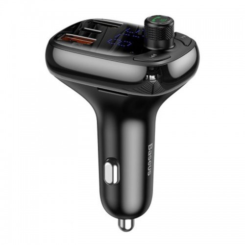АЗУ FM модулятор Baseus S-13 36W (2USB-A/1C) (CCMT000101) Чорний