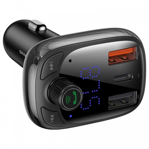 АЗУ FM модулятор Baseus S-13 36W (2USB-A/1C) (CCMT000101) Чорний