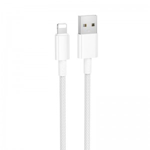 Дата кабель Borofone BX117 Source USB to Lightning 2.4A (1m) White