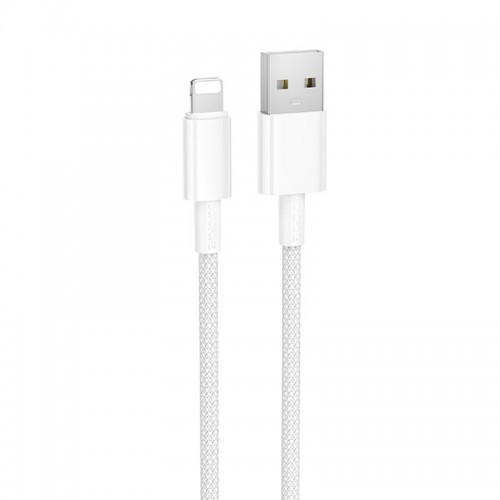 Дата кабель Borofone BX117 Source USB to Lightning 2.4A (1m) White
