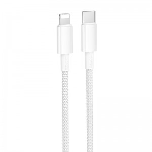 Дата кабель Borofone BX117 Source Type-C to Lightning 27W (1m) White