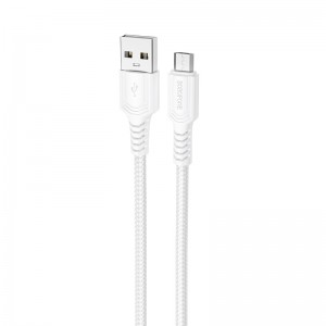 Дата кабель Borofone BX116 Certain USB to MicroUSB 2.4A (1m) White