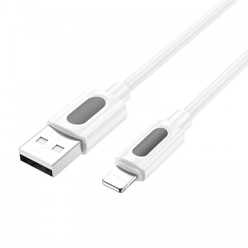 Дата кабель Borofone BX114 Structure USB to Lightning 2.4A (1m) White