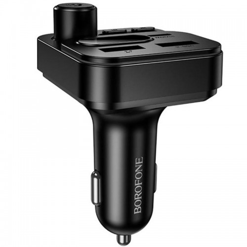 АЗУ FM модулятор Borofone BC61 Ocean PD30W+QC3.0 total 45W (2USB-A/1C) Black