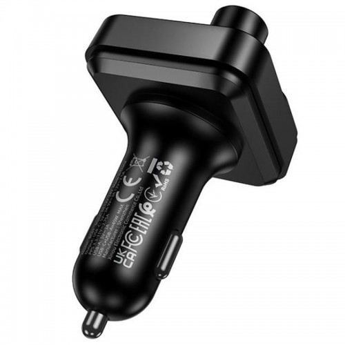 АЗУ FM модулятор Borofone BC61 Ocean PD30W+QC3.0 total 45W (2USB-A/1C) Black