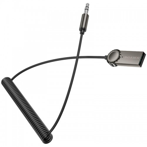 Bluetooth аудіо ресивер Borofone BC56 Peaceful (AUX 3.5mm+USB-A) Metal gray