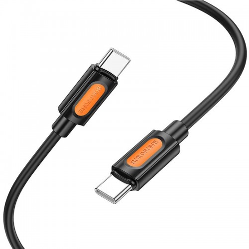 Дата кабель Borofone BX114 Structure Type-C to Type-C 60W (1m) Black