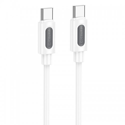Дата кабель Borofone BX114 Structure Type-C to Type-C 60W (1m) White