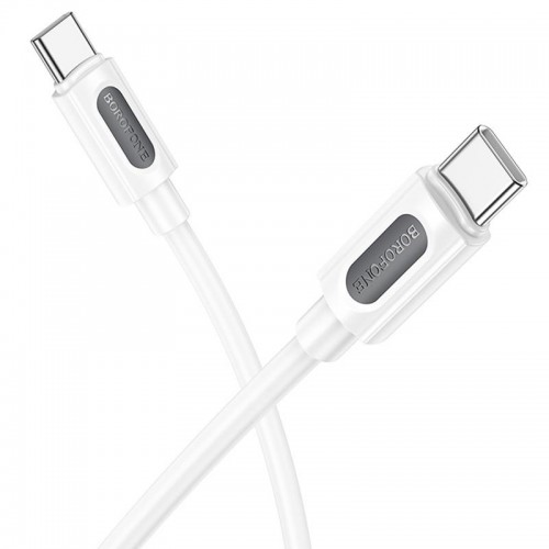 Дата кабель Borofone BX114 Structure Type-C to Type-C 60W (1m) White