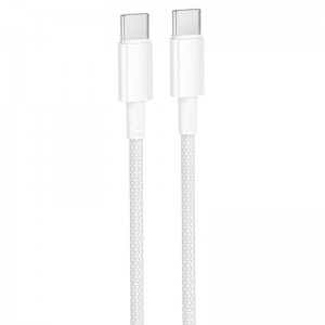 Дата кабель Borofone BX117 Source Type-C to Type-C 60W (1m) White