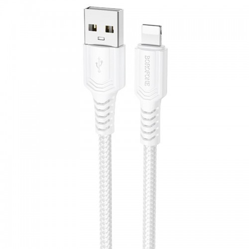 Дата кабель Borofone BX116 Certain USB to Lightning 2.4A (1m) White