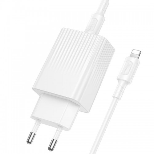 СЗУ Borofone BAS73A Source PD20W (1USB-C) + кабель Type-C to Lightning White