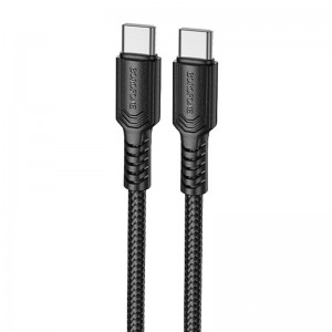 Дата кабель Borofone BX116 Certain Type-C to Type-C 60W (1m) Black