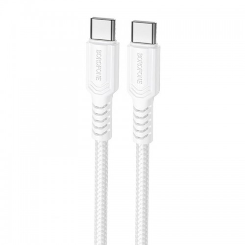 Дата кабель Borofone BX116 Certain Type-C to Type-C 60W (1m) White