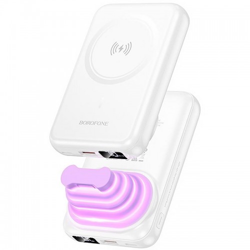 Портативний ЗП Power Bank Borofone BJ83 Ocean 22.5W+PD20W з БЗП 10000 mAh White