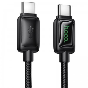 Дата кабель Hoco U146 Mundo Type-C to Type-C 60W (1.2m) Black