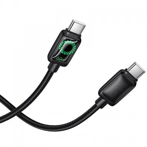 Дата кабель Hoco U146 Mundo Type-C to Type-C 60W (1.2m) Black