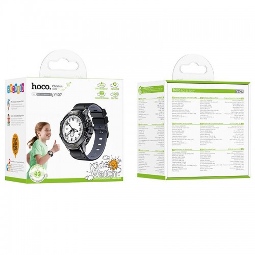 Дитячий cмарт-годинник Hoco Y107 4G with call function Black
