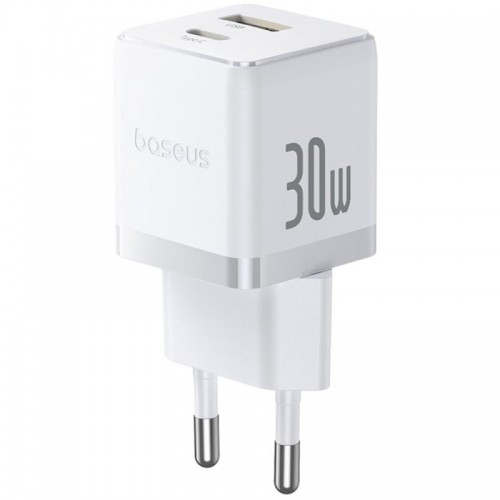 СЗУ Baseus Palm Fast Charger 30W (1USB-A/1C) (P1011160A) Moon White