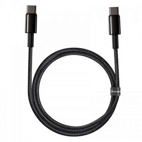 Дата кабель Baseus Tungsten Gold Type-C to Type-C Cable 100W (1m) (CATWJ-01) Чорний