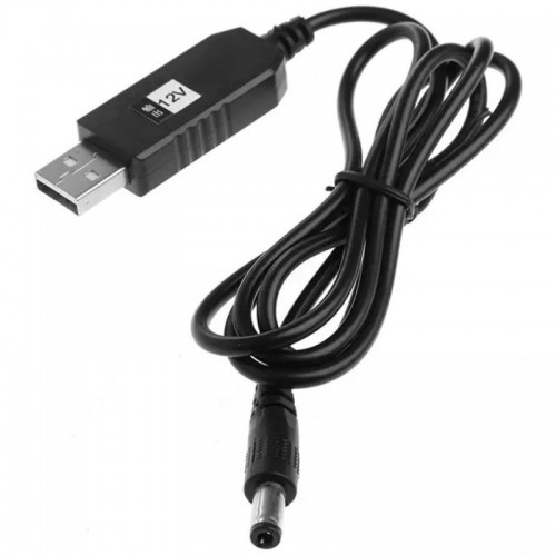 Кабель питания для роутера/модема USB-DC 12V GEN 2 (с преобразователем) Чорний