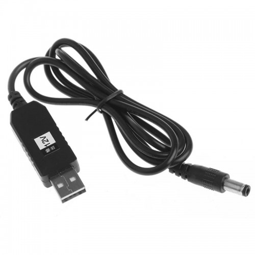Кабель питания для роутера/модема USB-DC 12V GEN 2 (с преобразователем) Чорний