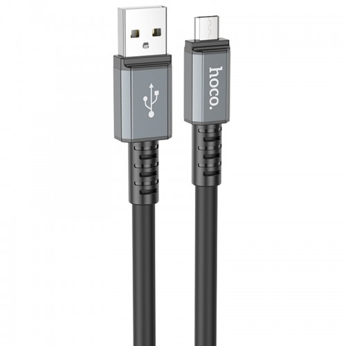 Дата кабель Hoco X85 Strength USB to MicroUSB (1m) Black