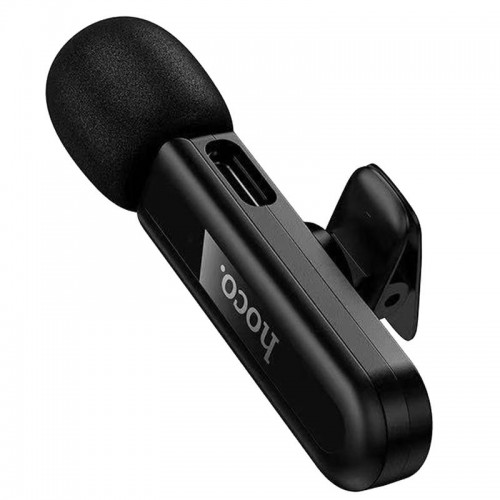 Петличный беспроводной микрофон Hoco L20B Fair 3in1 (Lightning/Type-C/3.5) Black