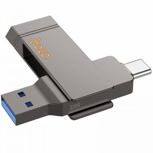 Флеш-накопитель Hoco UD15 2in1 Type-C USB 3.2 - 32GB Silver