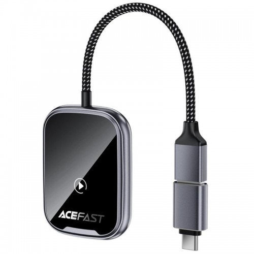 Адаптер Acefast QC1 car wireless CarPlay Gray