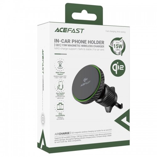 Автотримач з БЗП Acefast D33 Qi2 Magnetic Wireless Charging 15W Black