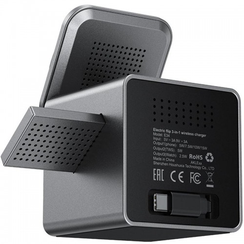 БЗП Acefast E34 desktop 3in1 15W Gray